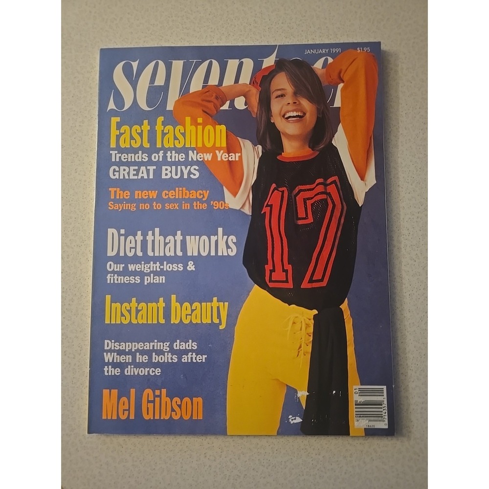 Vintage Seventeen Magazine January 1991 Mel Gibson MC Hammer 90s Fashions